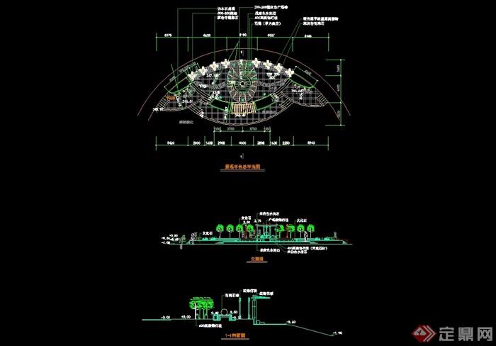 园林景观平台节点素材设计cad施工图