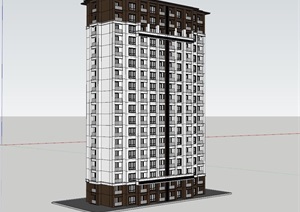某现代风格高层住宅SU(草图大师)模型资料
