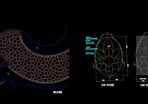 园林景观详细的广场铺装节点cad施工图