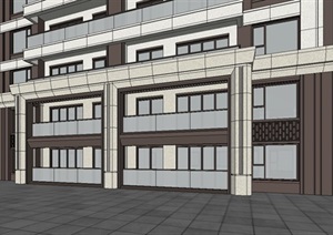 2个苏州葛洲坝豪宅项目建筑单体SU(草图大师)模型