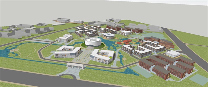 北化工新校区建筑规划设计方案SU模型(2)