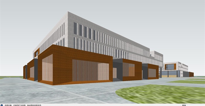 北化工新校区建筑规划设计方案SU模型(7)