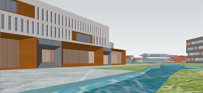 北化工新校区建筑规划设计方案SU模型(10)