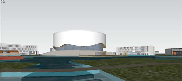 北化工新校区建筑规划设计方案SU模型(14)