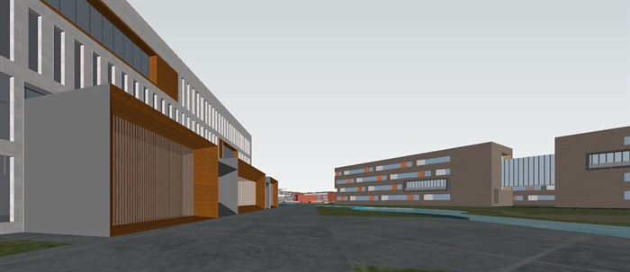 北化工新校区建筑规划设计方案SU模型(15)