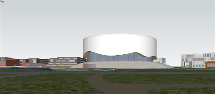 北化工新校区建筑规划设计方案SU模型(16)