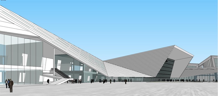 广东潭州国际会展中心建筑设计方案SU模型(3)