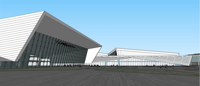广东潭州国际会展中心建筑设计方案SU模型(4)