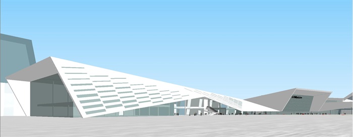 广东潭州国际会展中心建筑设计方案SU模型(11)