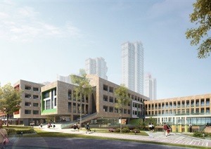 合肥618中学东校区二期建筑设计方案SU(草图大师)模型