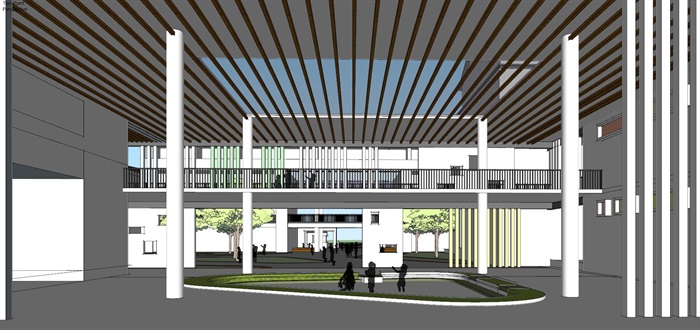 东台第一小学开发区分校建筑设计方案SU模型(1)