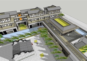 长沙滨江正荣府售楼处示范区建筑与室内设计方案SU(草图大师)模型