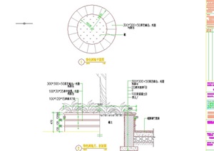 特色圆形树池设计cad施工图