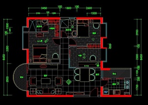 独特完整住宅室内空间装饰设计cad施工图