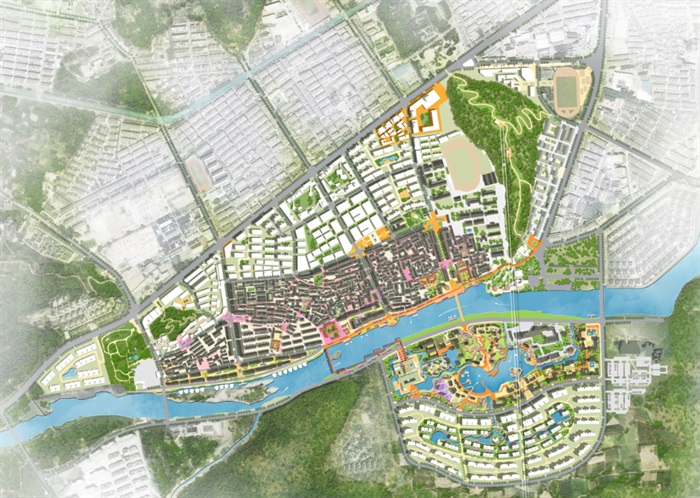 宁波某古镇城市设计总图(2)