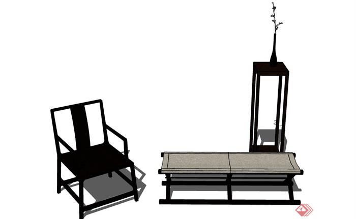 单人椅子多个素材设计su模型