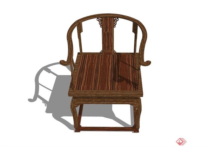 中式风格十多种不同的桌椅素材设计su模型