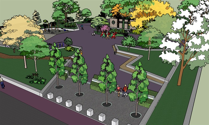 美丽乡村生态公园健身广场景观节点方案设计三(5)