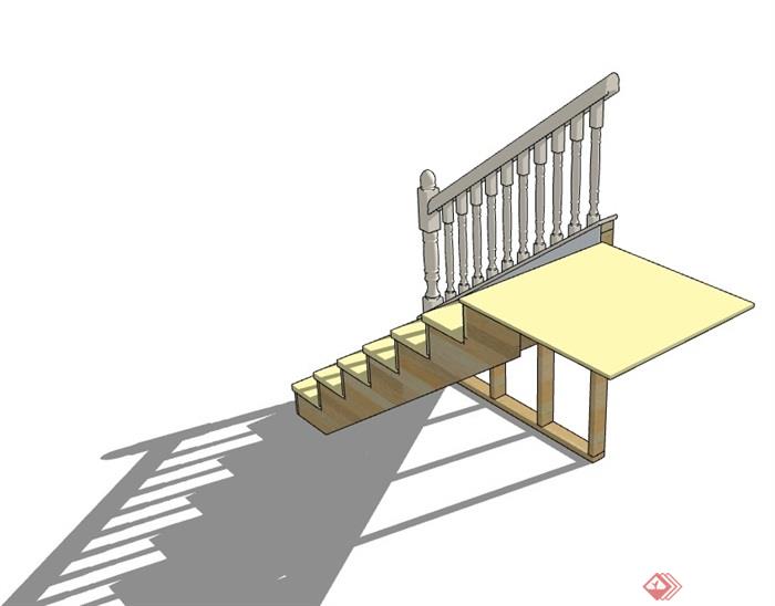 某现代室内楼梯素材设计su模型