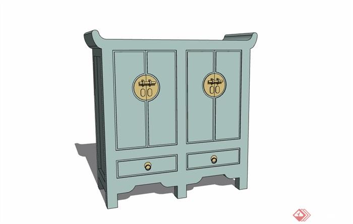 中式风格独特多个不同的柜子设计su模型