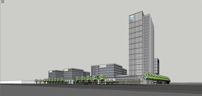 合肥宿松路科技园建筑与景观方案SU模型(11)