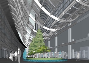 南昌会展中心建筑设计方案SU(草图大师)模型