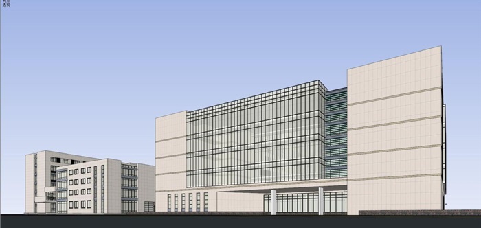 蒙城行政中心政府办公楼建筑规划设计方案SU模型(5)
