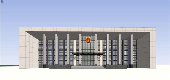 蒙城行政中心政府办公楼建筑规划设计方案SU模型(8)