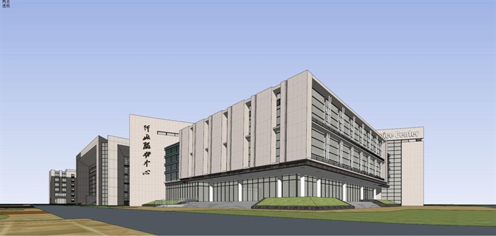 蒙城行政中心政府办公楼建筑规划设计方案SU模型(10)