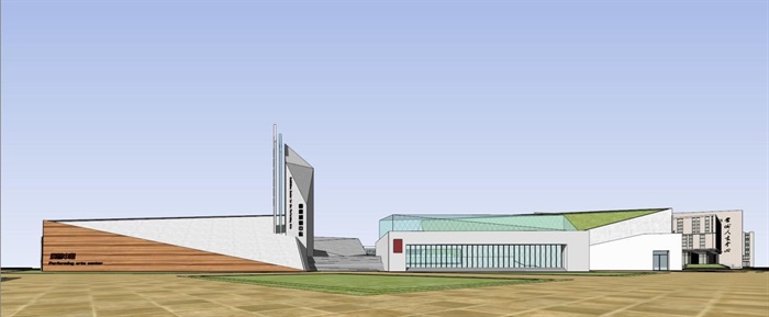 蒙城行政中心政府办公楼建筑规划设计方案SU模型(12)