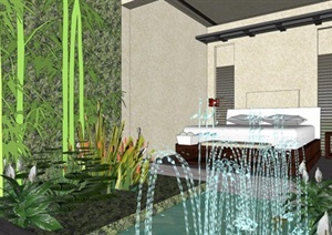 三亚绿地悦澜湾新亚洲风格别墅 酒店 公寓 商业项目建筑方案SU(草图大师)模型