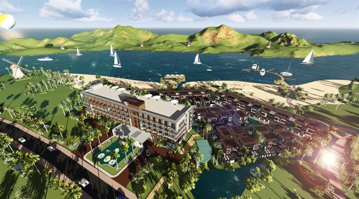 三亚绿地·悦澜湾新亚洲风格别墅+酒店+公寓+商业项目建筑方案SU模型(8)