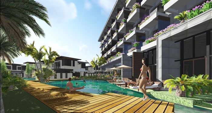 三亚绿地·悦澜湾新亚洲风格别墅+酒店+公寓+商业项目建筑方案SU模型(11)