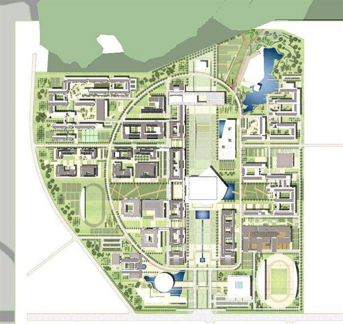 山西大学东山校区建筑规划设计方案SU模型(6)
