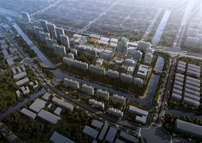 上海青浦徐盈路宝龙·上盖综合开发建筑设计方案SU模型(13)