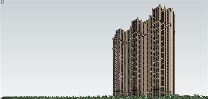 松原·中信城新古典会所+高层+洋房建筑方案SU模型(5)