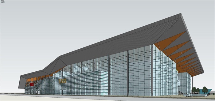 苏州汽车西站（大跨度结构）建筑方案SU模型(12)