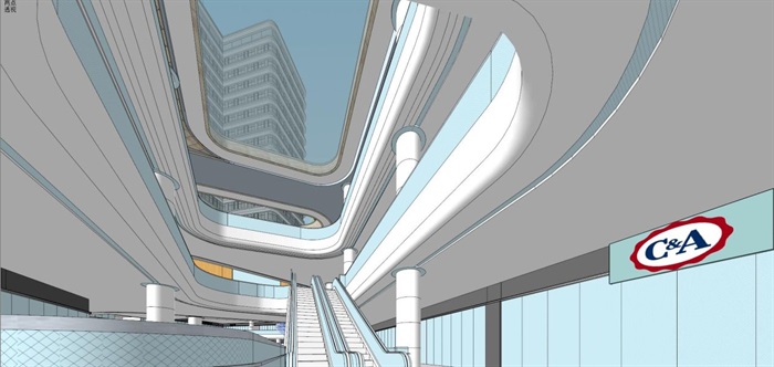 无锡金科商业综合体建筑与景观方案SU模型(9)
