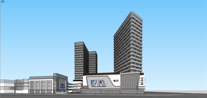 无锡金科商业综合体建筑与景观方案SU模型(14)