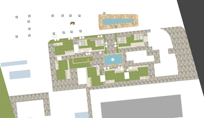 现代小独栋办公商墅建筑方案SU模型(11)