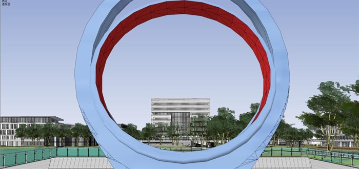 中式徽派安徽职校校园建筑规划设计方案SU模型(9)