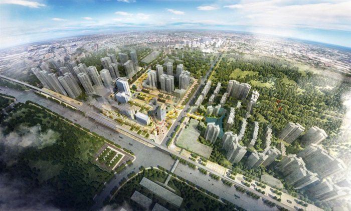 成都红光里龙城国际商业广场建筑与景观方案SU模型(12)