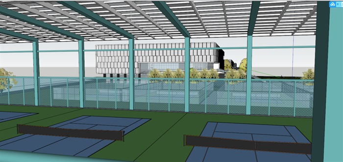 成都高新区网球中心建筑方案SU模型(4)