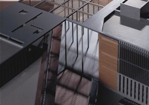 松山湖科技产业园图书馆建筑方案SU(草图大师)模型