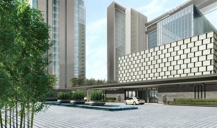 南京现代风格涵碧楼酒店建筑方案SU模型(11)