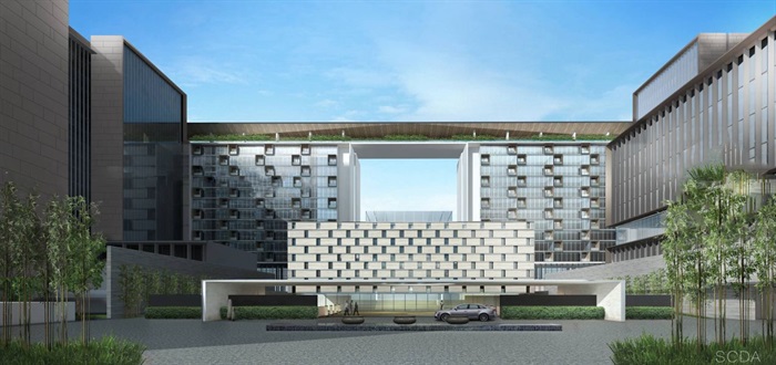 南京现代风格涵碧楼酒店建筑方案SU模型(13)