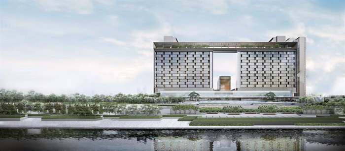 南京现代风格涵碧楼酒店建筑方案SU模型(14)