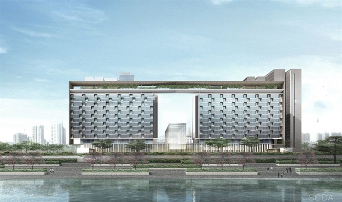 南京现代风格涵碧楼酒店建筑方案SU模型(16)