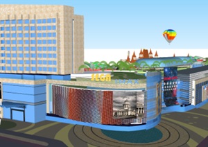两个吾悦星城商业 游乐新城文旅项目建筑与景观方案SU(草图大师)模型