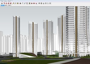 两个成都招商人居国际精英生态城项目建筑设计方案SU(草图大师)模型